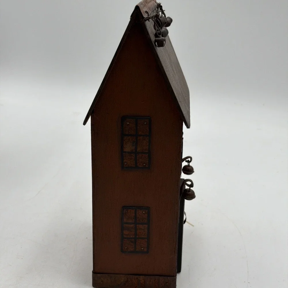 Bobby Huffman Folk Art Primitive Hand Painted Jingle Bells House 2022 Signed